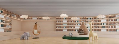 现代幼儿园阅读室3D模型下载